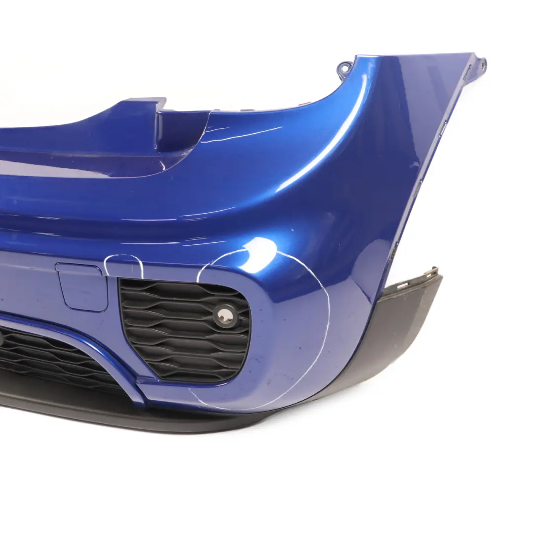 Bumper Mini F55 JCW Complete Trim Panel Cover Starlight Blue Metallic - B62 to Rear with Part number 7398777 Rear Bumper Mini F55 JCW Complete Trim Panel Cover Starlight Blue Metallic - B62 - SKU 7398777-STB - Part number 7398777