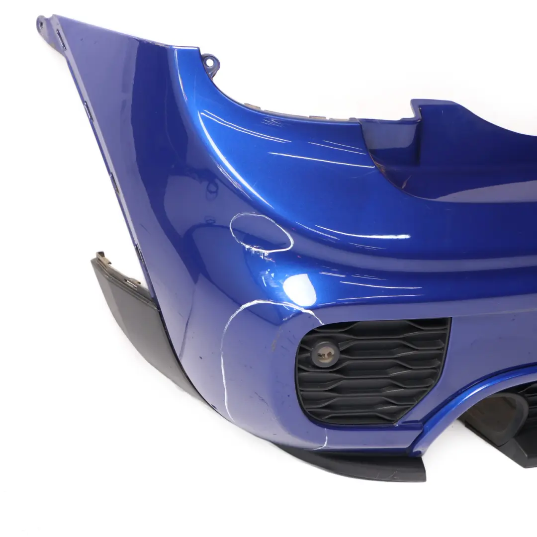 Bumper Mini F55 JCW Complete Trim Panel Cover Starlight Blue Metallic - B62 to Rear with Part number 7398777 Rear Bumper Mini F55 JCW Complete Trim Panel Cover Starlight Blue Metallic - B62 - SKU 7398777-STB - Part number 7398777