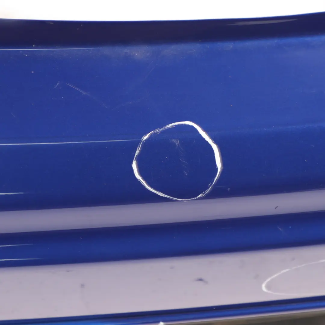 Bumper Mini F55 JCW Complete Trim Panel Cover Starlight Blue Metallic - B62 to Rear with Part number 7398777 Rear Bumper Mini F55 JCW Complete Trim Panel Cover Starlight Blue Metallic - B62 - SKU 7398777-STB - Part number 7398777