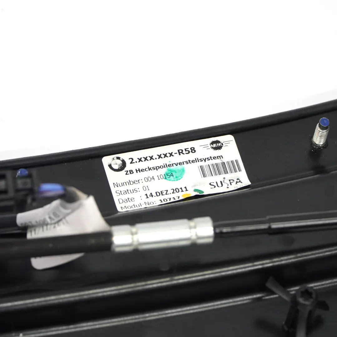 Alerón Activo Eléctrico Trasero Azul Relámpago Metalizado - A63 para Mini Coupe R58 con número de pieza 7400288 Mini Coupe R58 Alerón Activo Eléctrico Trasero Azul Relámpago Metalizado - A63 - SKU 7400288-LB - Número de pieza 7400288