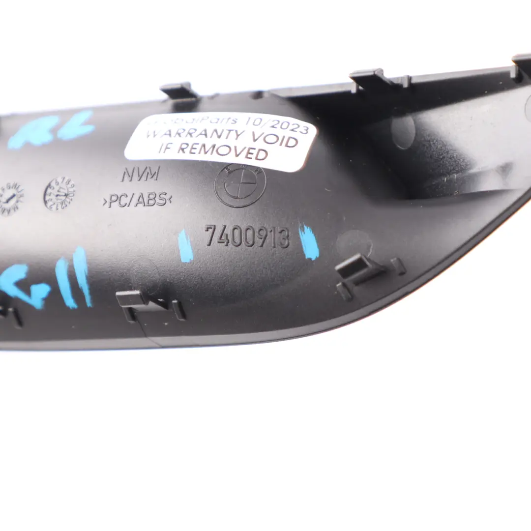 Door Card Panel Interior Handle Base Rear Left N/S Trim Cover to BMW G11 with Part number 7400913 BMW G11 Door Card Panel Interior Handle Base Rear Left N/S Trim Cover - SKU 7400913 - Part number 7400913