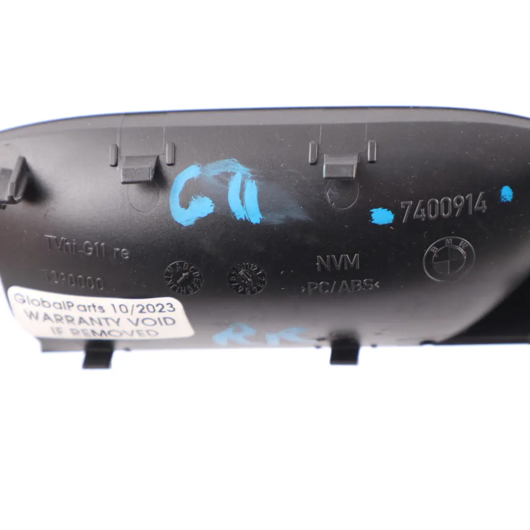Door Card Panel Interior Handle Base Rear Right O/S Trim Cover to BMW G11 with Part number 7400914 BMW G11 Door Card Panel Interior Handle Base Rear Right O/S Trim Cover - SKU 7400914 - Part number 7400914