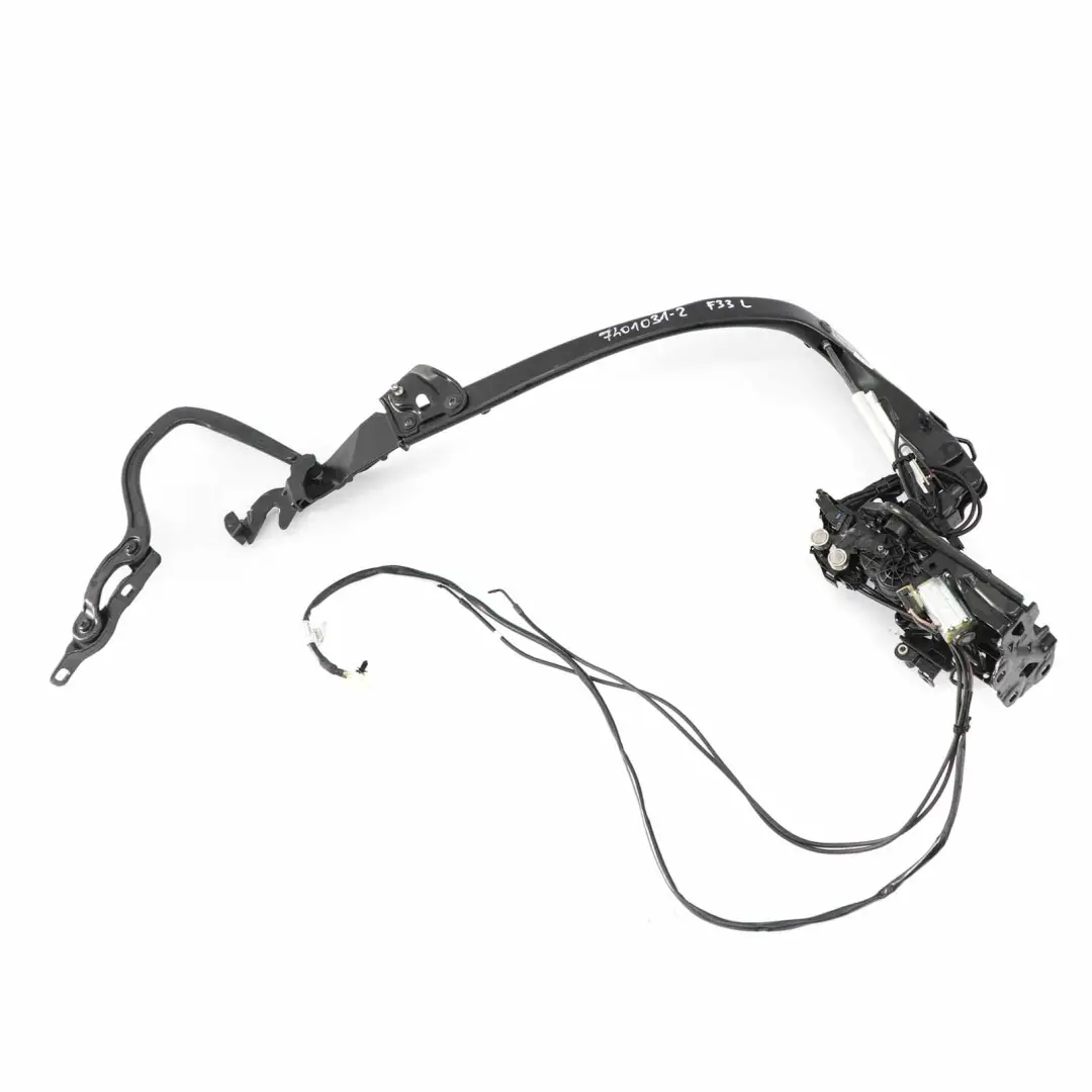 Sinistra Tetto rigido ripiegabile scomparsa Meccanismo Braccio per BMW F33 Cabrio con numero di parte 7401031 BMW F33 Cabrio Sinistra Tetto rigido ripiegabile scomparsa Meccanismo Braccio - SKU 7401031-2 - Numero di parte 7401031