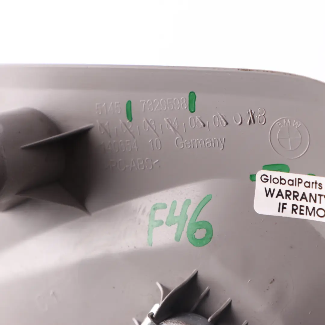 Roof Seat Belt Trim Panel Everest Grey 7329598 to BMW F46 Rear with Part number 7402662 BMW F46 Rear Roof Seat Belt Trim Panel Everest Grey 7329598 - SKU 7402662 - Part number 7402662