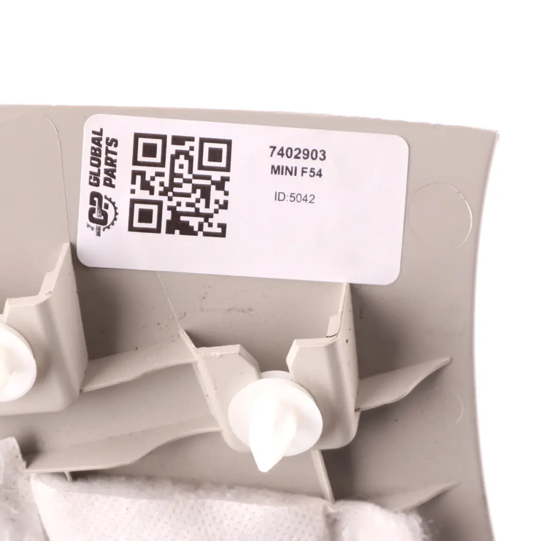 Left N/S D Column Trim Cover Grey 7349258 to Mini Clubman F54 Rear with Part number 7402903 Mini Clubman F54 Rear Left N/S D Column Trim Cover Grey 7349258 - SKU 7402903 - Part number 7402903