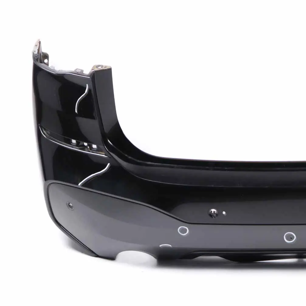 Bumper M Sport Trim Panel PDC Black Sapphire Metallic - 475 to BMW X1 F48 Rear with Part number 8072774 BMW X1 F48 Rear Bumper M Sport Trim Panel PDC Black Sapphire Metallic - 475 - SKU 8072774-BS - Part number 8072774