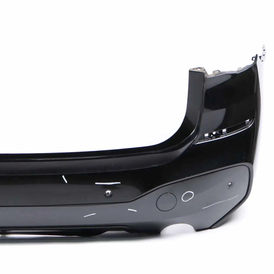 Bumper M Sport Trim Panel PDC Black Sapphire Metallic - 475 to BMW X1 F48 Rear with Part number 8072774 BMW X1 F48 Rear Bumper M Sport Trim Panel PDC Black Sapphire Metallic - 475 - SKU 8072774-BS - Part number 8072774
