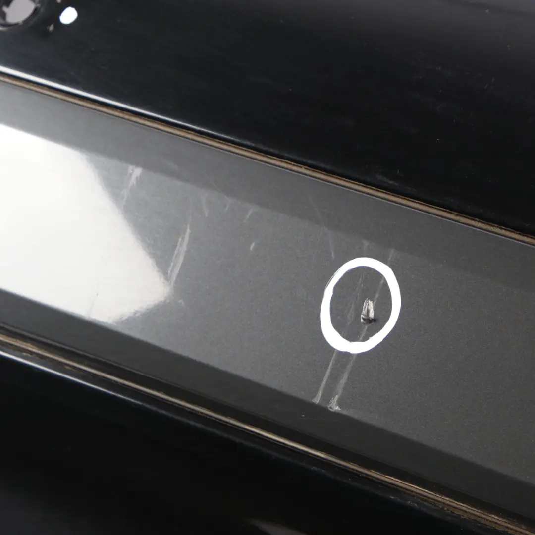 Bumper M Sport Trim Panel PDC Black Sapphire Metallic - 475 to BMW X1 F48 Rear with Part number 8072774 BMW X1 F48 Rear Bumper M Sport Trim Panel PDC Black Sapphire Metallic - 475 - SKU 8072774-BS - Part number 8072774