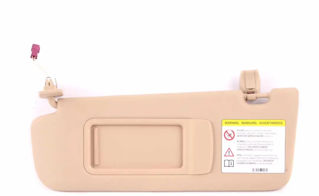 Sun Visor BMW X3 F25 X4 F26 Mirror Sunvisor Left N/S Trim Panel Beige to with Part number 7403559 Sun Visor BMW X3 F25 X4 F26 Mirror Sunvisor Left N/S Trim Panel Beige - SKU 7403559 - Part number 7403559