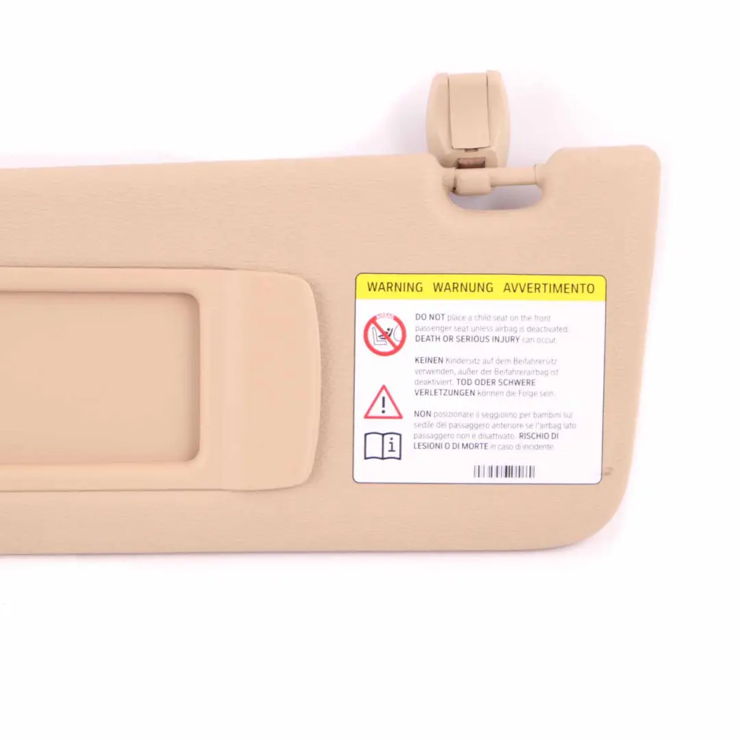 Sun Visor BMW X3 F25 X4 F26 Mirror Sunvisor Left N/S Trim Panel Beige to with Part number 7403559 Sun Visor BMW X3 F25 X4 F26 Mirror Sunvisor Left N/S Trim Panel Beige - SKU 7403559 - Part number 7403559