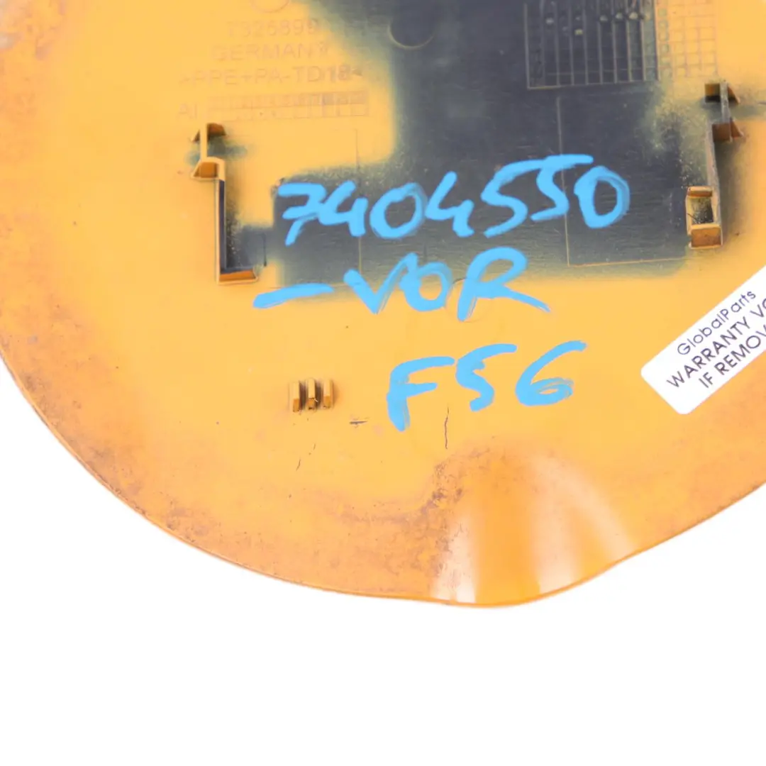 Mini One Cooper F56 Trappe de remplissage du couvercle carburant Orange - SKU 7404550-VOR - Numéro de pièce 7404550