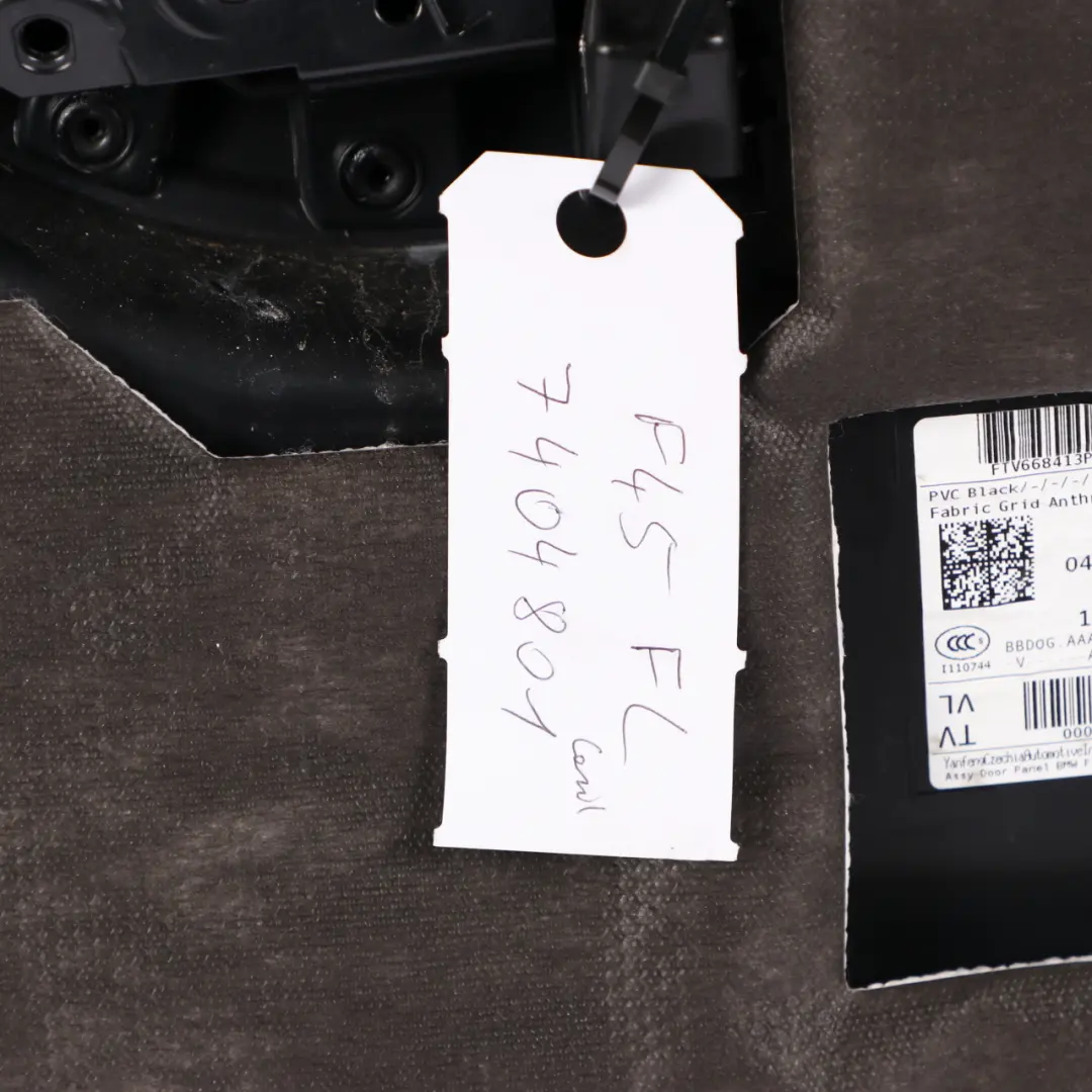Vordere Linke Tür Karte Verkleidung Panel Stoff Anthrazit für BMW F45 F46 mit Teilenummer 7404801 BMW F45 F46 Vordere Linke Tür Karte Verkleidung Panel Stoff Anthrazit - SKU 7404801 - Teilenummer 7404801