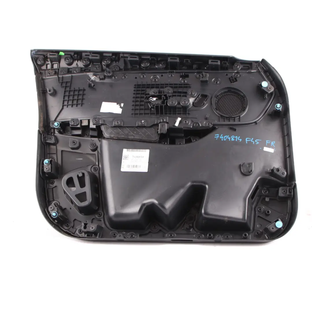 Door Card Front Right O/S Door Lining Panel Cloth Fabric Anthracite to BMW F45 F46 with Part number 7404814 BMW F45 F46 Door Card Front Right O/S Door Lining Panel Cloth Fabric Anthracite - SKU 7404814 - Part number 7404814