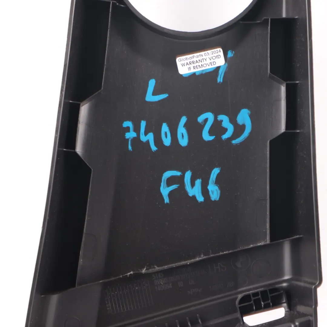 BMW F46 Panel Cubierta Ventana Interior Pilar B Superior Izquierdo Negro 7329587 - SKU 7406239 - Número de pieza 7406239