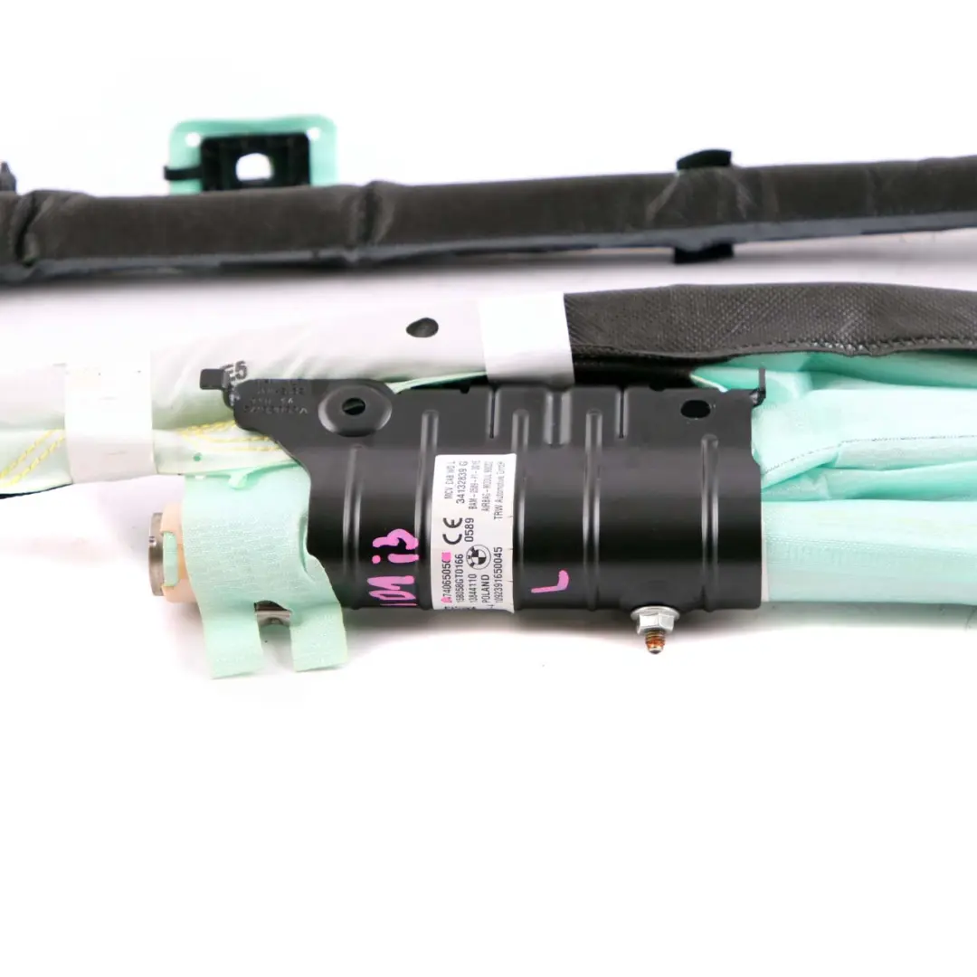 Left N/S Passenger Side Head Airbag Roof Curtain to BMW i3 I01 with Part number 7406505 BMW i3 I01 Left N/S Passenger Side Head Airbag Roof Curtain - SKU 7406505 - Part number 7406505