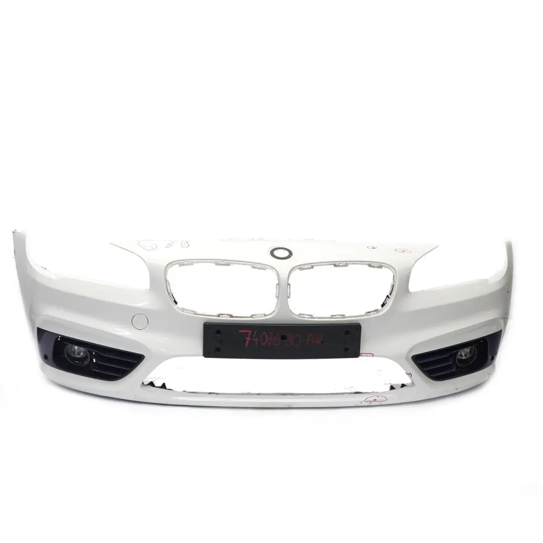 Front Bumper Trim Panel Park Assist Alpinweiss White 3 - 300 to BMW F45 F46 with Part number 7407680 BMW F45 F46 Front Bumper Trim Panel Park Assist Alpinweiss White 3 - 300 - SKU 7407680-AW - Part number 7407680