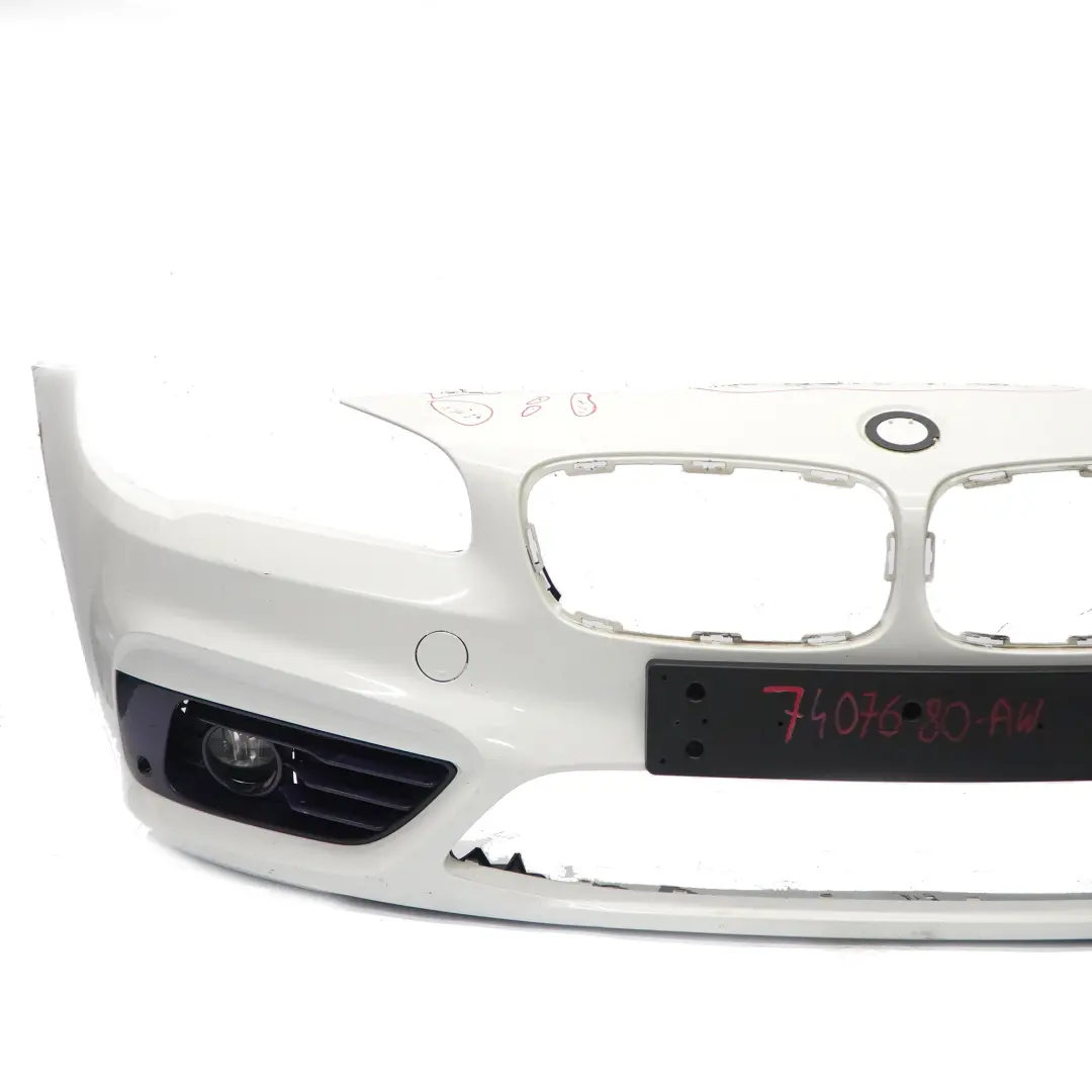 Front Bumper Trim Panel Park Assist Alpinweiss White 3 - 300 to BMW F45 F46 with Part number 7407680 BMW F45 F46 Front Bumper Trim Panel Park Assist Alpinweiss White 3 - 300 - SKU 7407680-AW - Part number 7407680