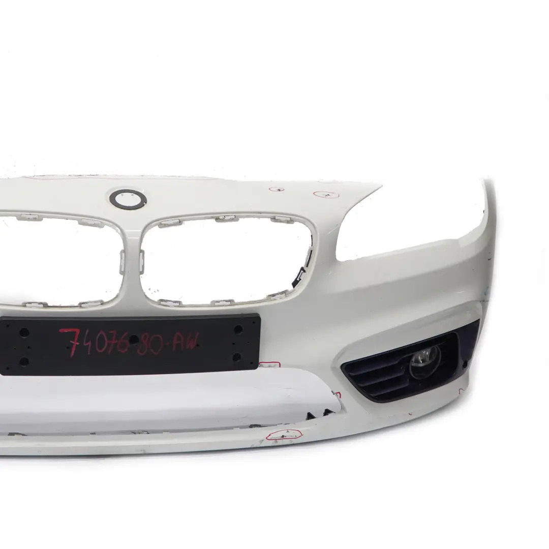 Front Bumper Trim Panel Park Assist Alpinweiss White 3 - 300 to BMW F45 F46 with Part number 7407680 BMW F45 F46 Front Bumper Trim Panel Park Assist Alpinweiss White 3 - 300 - SKU 7407680-AW - Part number 7407680