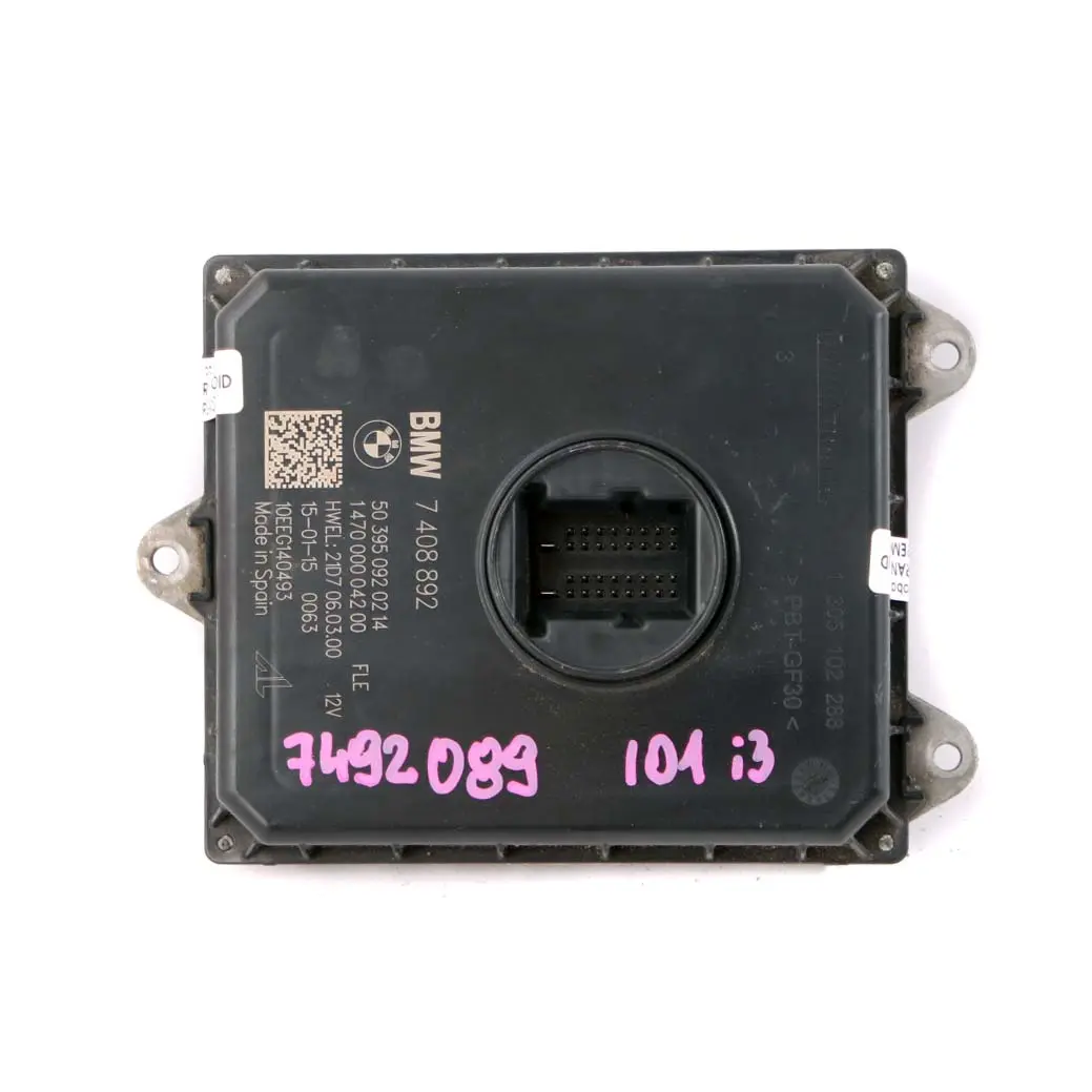 Scheinwerfer Modul Steuergerät Frontlicht Elektronik LED für BMW I01 I3 mit Teilenummer 7408892 BMW I01 I3 Scheinwerfer Modul Steuergerät Frontlicht Elektronik LED - SKU 7408892 - Teilenummer 7408892