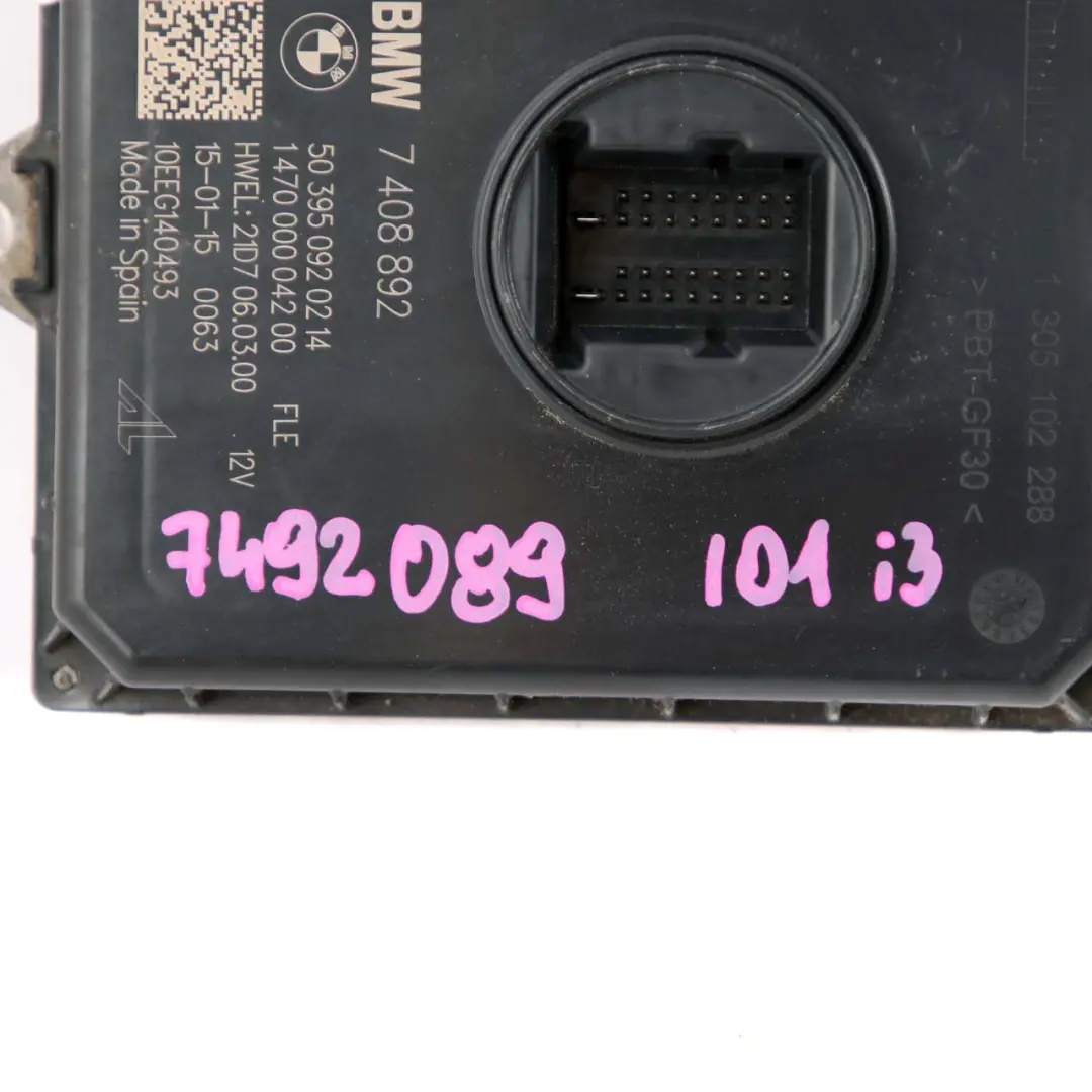 Headlight Module Control Unit Front Light Electronics LED to BMW I01 i3 with Part number 7408892 BMW I01 i3 Headlight Module Control Unit Front Light Electronics LED - SKU 7408892 - Part number 7408892