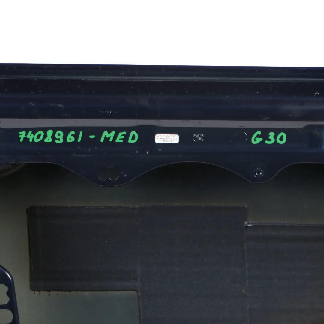 Door Front BMW F90 M5 G30 Left Door N/S Mediterranean Blue Metallic - C10 to with Part number 7408961 Door Front BMW F90 M5 G30 Left Door N/S Mediterranean Blue Metallic - C10 - SKU 7408961-MED - Part number 7408961