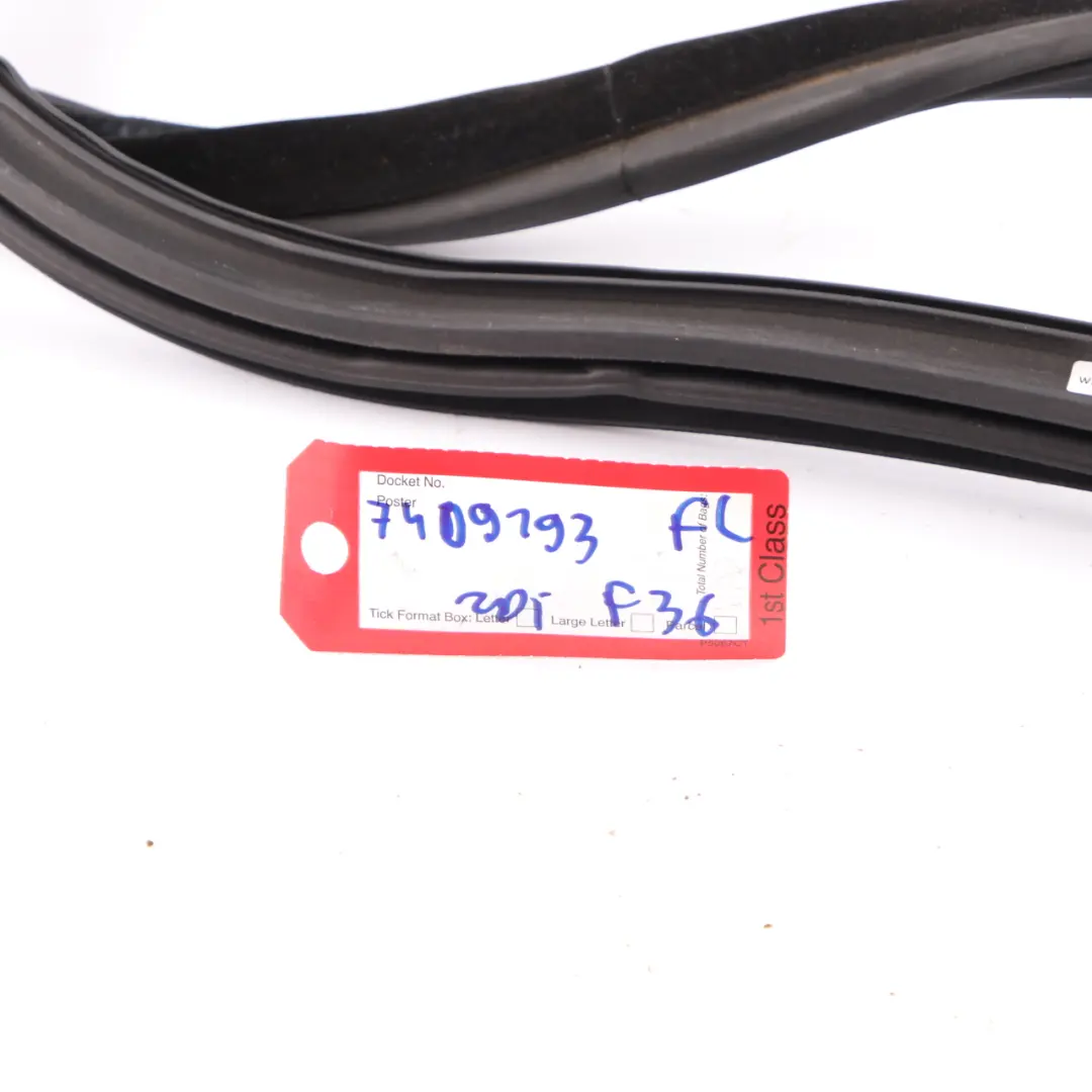 Seal Front Left Door N/S Sealing Gasket Edge 7401896 to BMW F36 Gran Coupe with Part number 7409193 BMW F36 Gran Coupe Seal Front Left Door N/S Sealing Gasket Edge 7401896 - SKU 7409193 - Part number 7409193