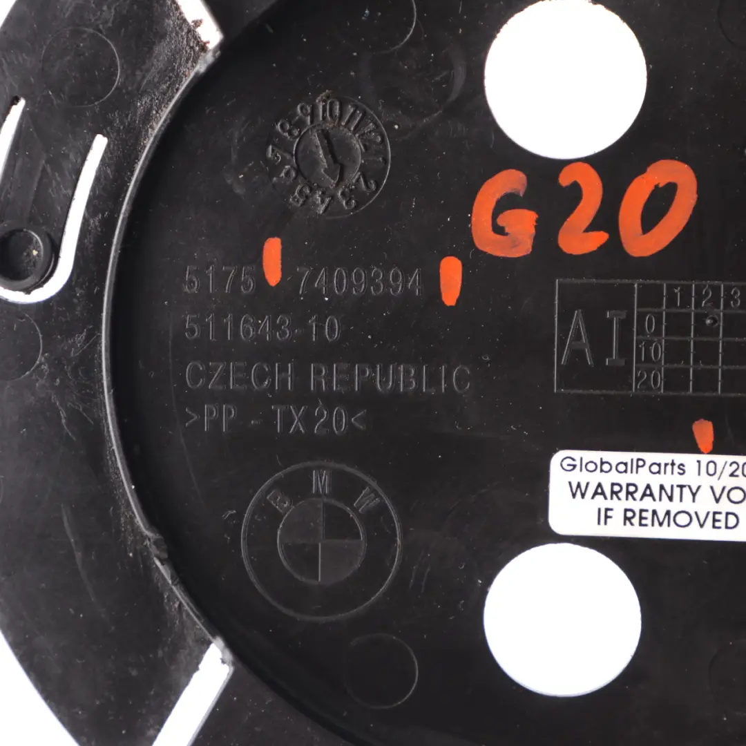 Bay Trim BMW G20 G21 G30 G31 Undertray Underfloor Drain Cover to Engine with Part number 7409394 Engine Bay Trim BMW G20 G21 G30 G31 Undertray Underfloor Drain Cover - SKU 7409394 - Part number 7409394