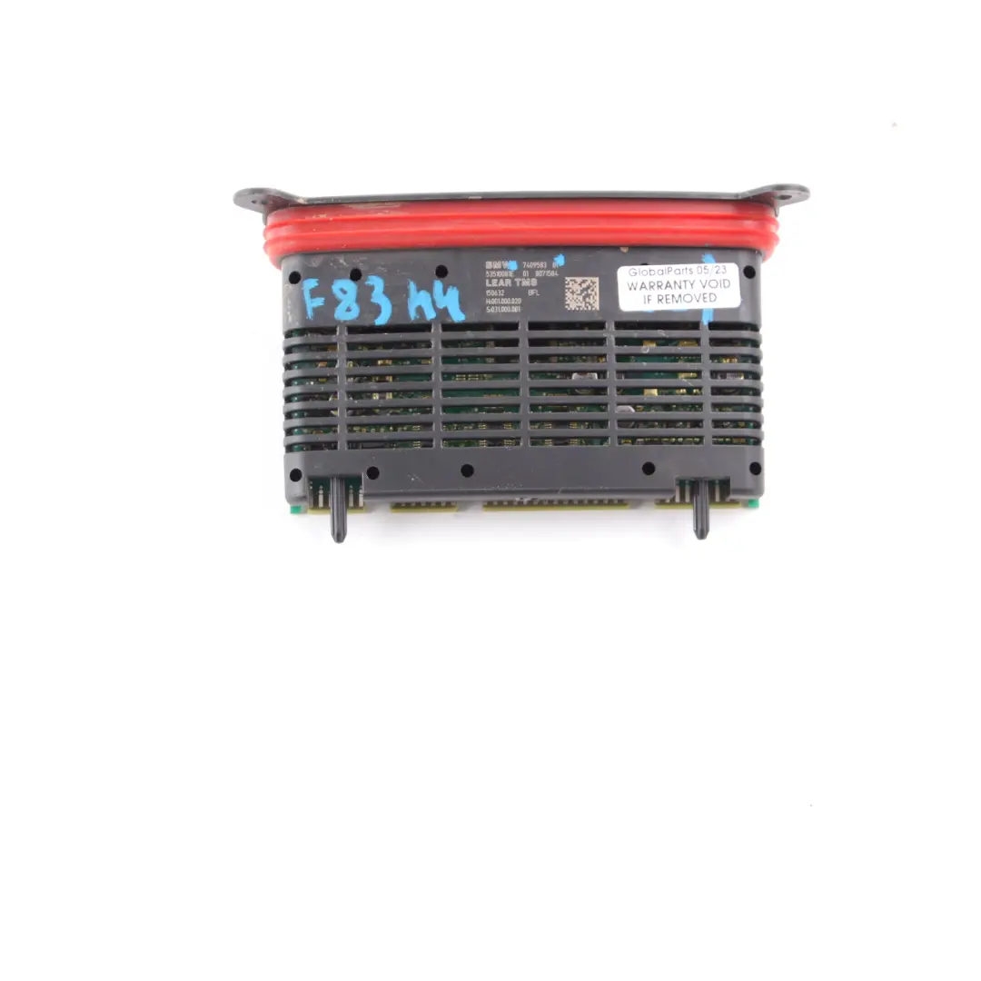 Headlight Module BMW F82 F83 M4 LEAR TMS Headlamp Control Unit Module to with Part number 7409583 Headlight Module BMW F82 F83 M4 LEAR TMS Headlamp Control Unit Module - SKU 7409583 - Part number 7409583