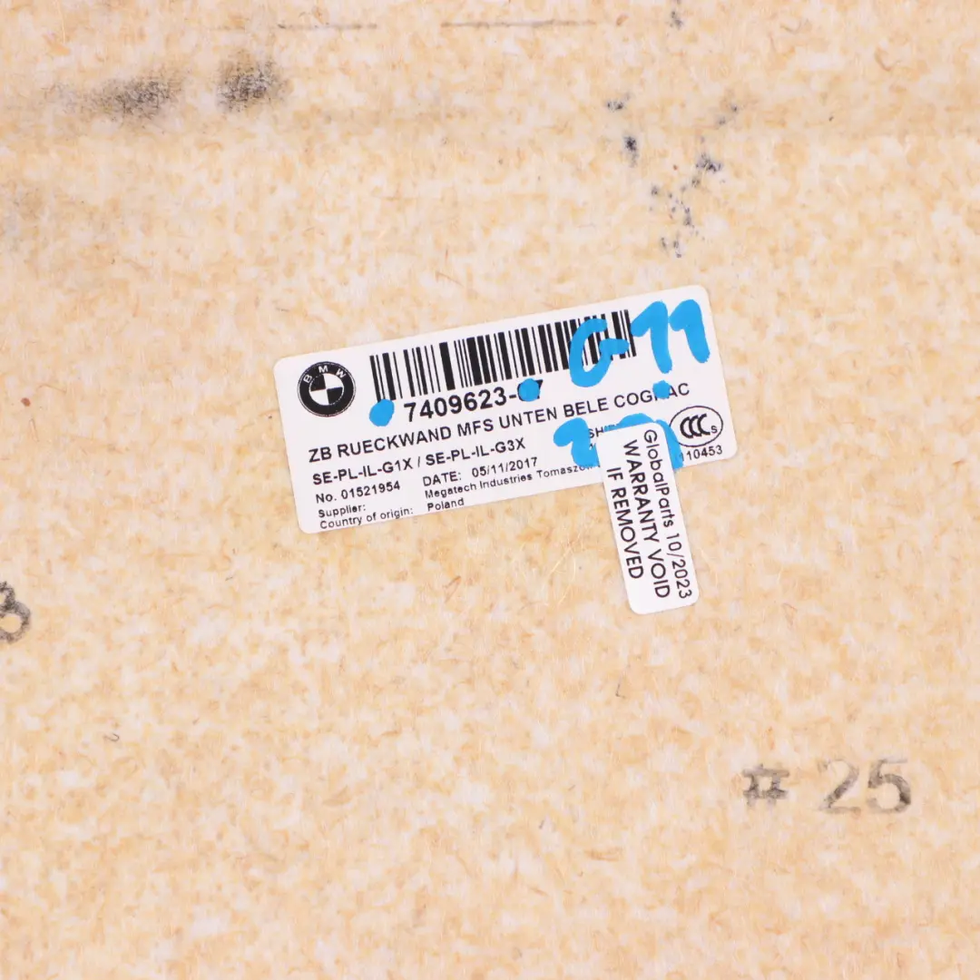 Front Seat Cover BMW G11 G12 Lower Rear Panel Comfort Seat Cognac to with Part number 7409623 Front Seat Cover BMW G11 G12 Lower Rear Panel Comfort Seat Cognac - SKU 7409623 - Part number 7409623