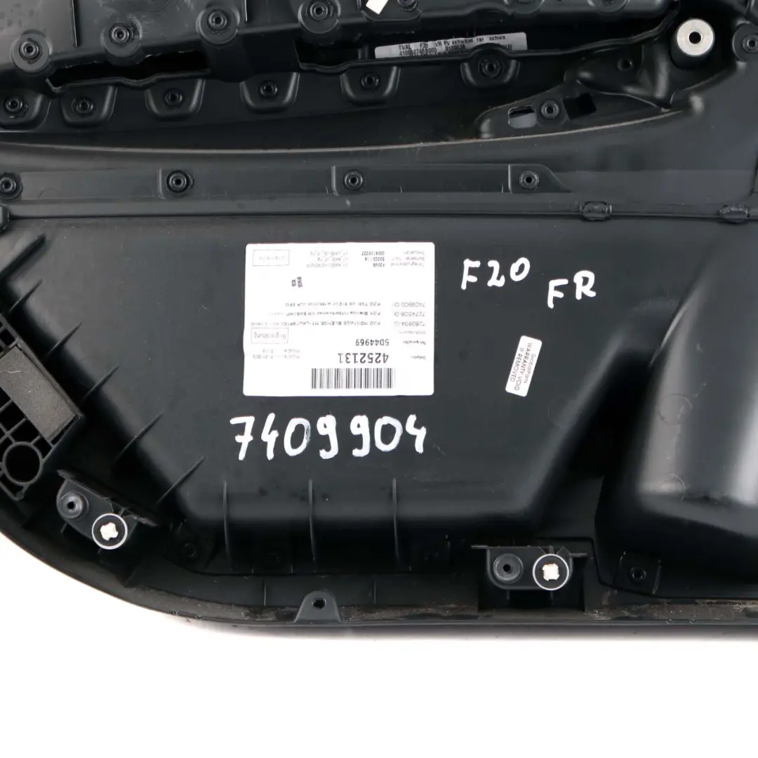 BMW F20 LCI Doublure porte avant droite Tissu carte de visite Anthracite rouge - SKU 7409904 - Numéro de pièce 7409904
