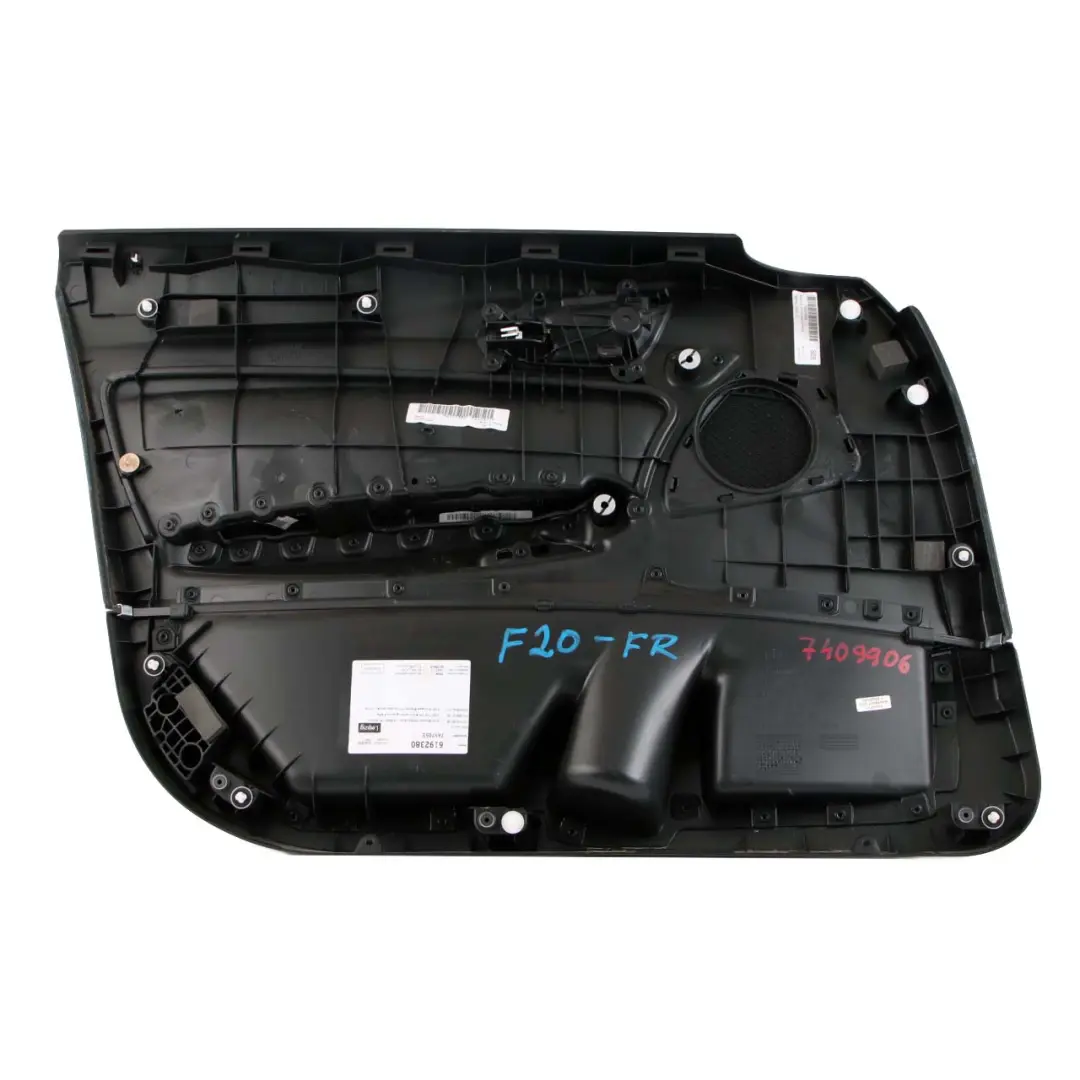 BMW F20 LCI Fodera dela portiera anteriore destra Tesuto stoffa Grigio Antracite - SKU 7409906 - Numero di parte 7409906