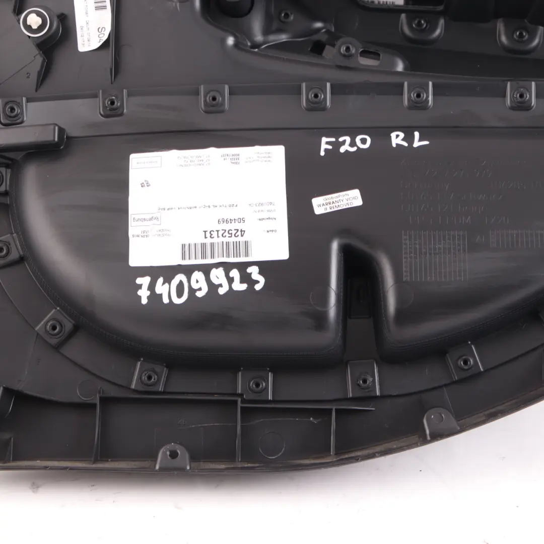 Left N/S Door Lining Card Cloth Fabric Anthracite Red to BMW 1 F20 LCI Rear with Part number 7409923 BMW 1 F20 LCI Rear Left N/S Door Lining Card Cloth Fabric Anthracite Red - SKU 7409923 - Part number 7409923