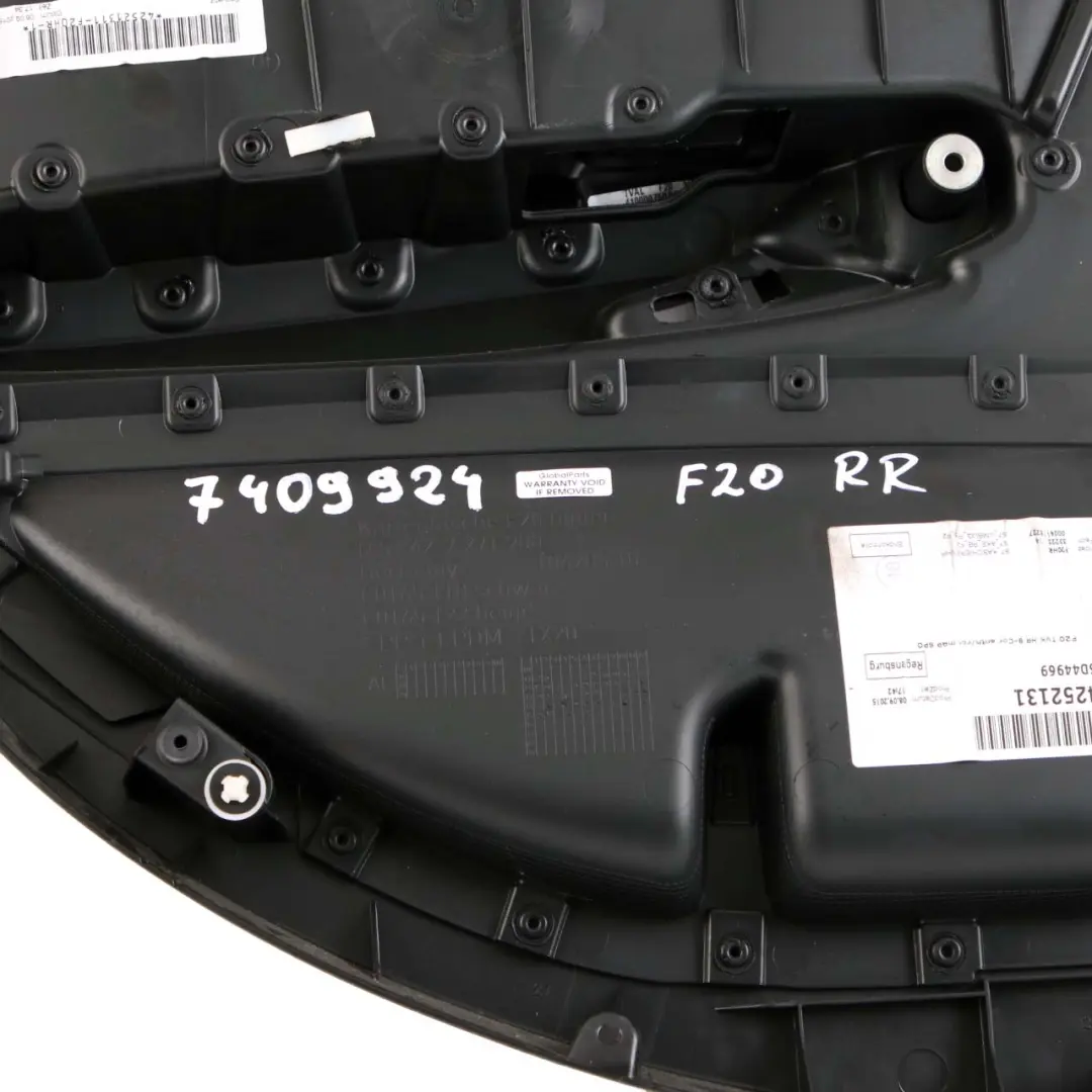 Right O/S Door Lining Card Cloth Fabric Anthracite Red to BMW 1 F20 LCI Rear with Part number 7409924 BMW 1 F20 LCI Rear Right O/S Door Lining Card Cloth Fabric Anthracite Red - SKU 7409924 - Part number 7409924