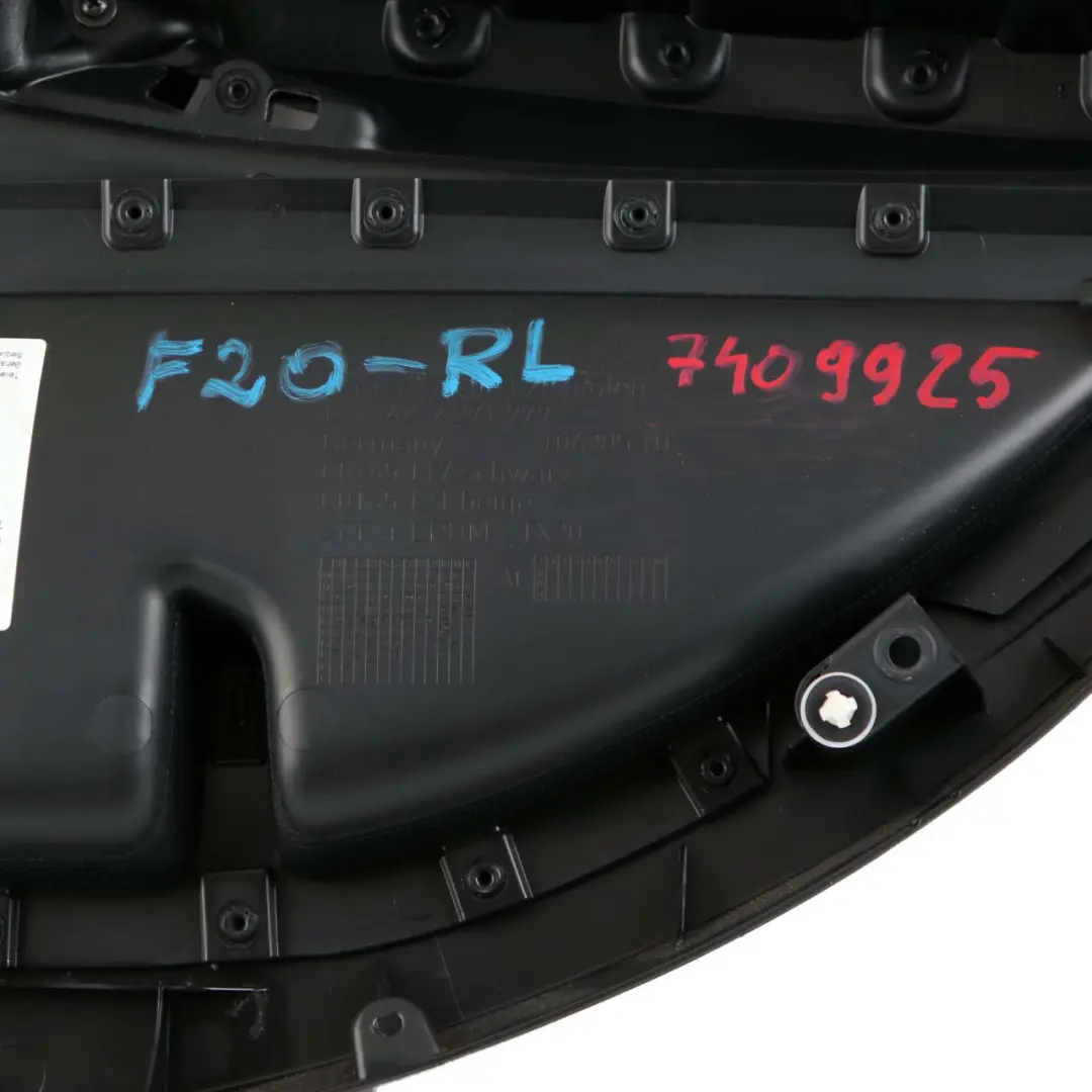 BMW F20 LCI Hinten Links Türverkleidung Karte Stoff Anthrazit Grau - SKU 7409925 - Teilenummer 7409925