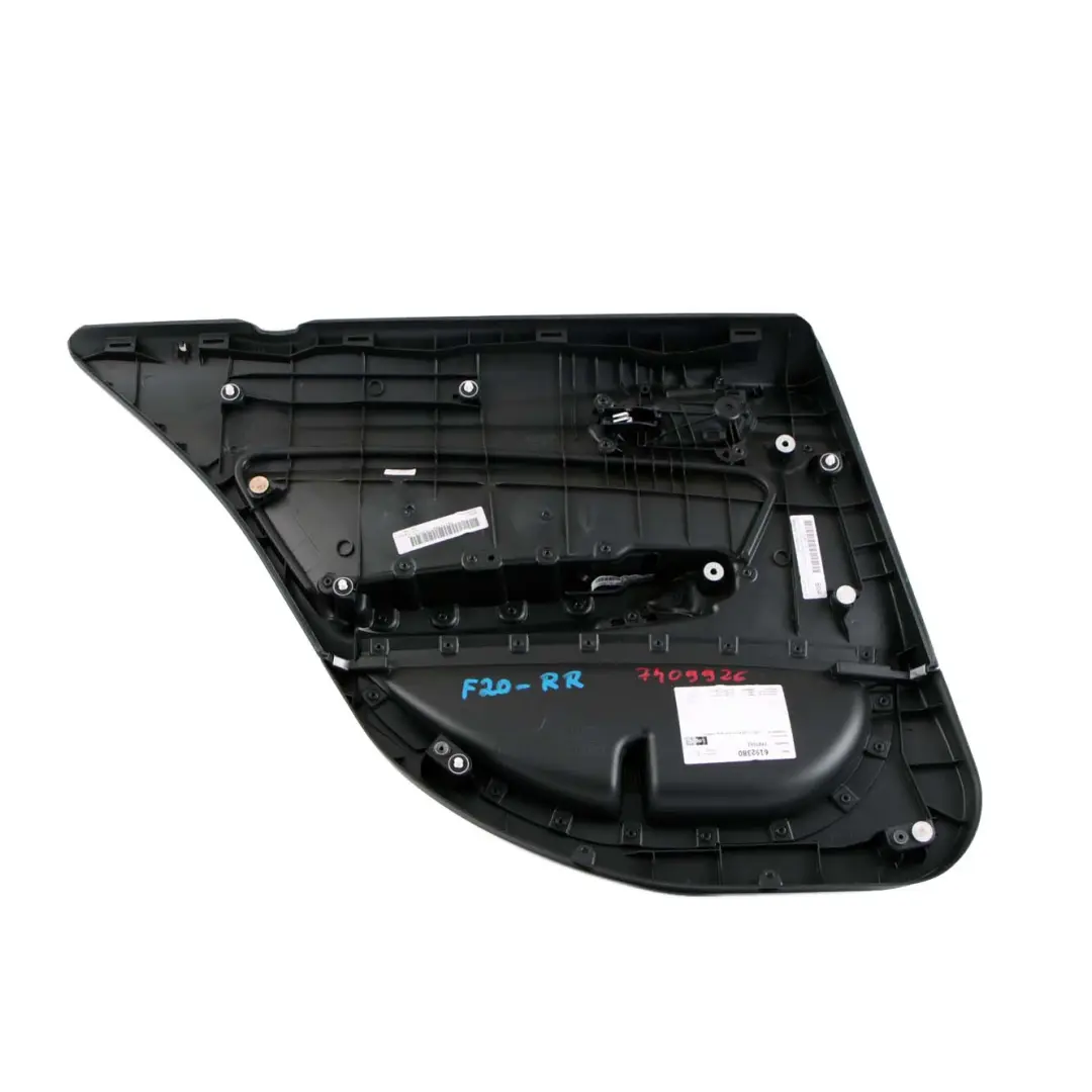 Trasero Derecho Puerta Forro Tarjeta Tela Gris Antracita para BMW F20 LCI con número de pieza 7409926 BMW F20 LCI Trasero Derecho Puerta Forro Tarjeta Tela Gris Antracita - SKU 7409926 - Número de pieza 7409926