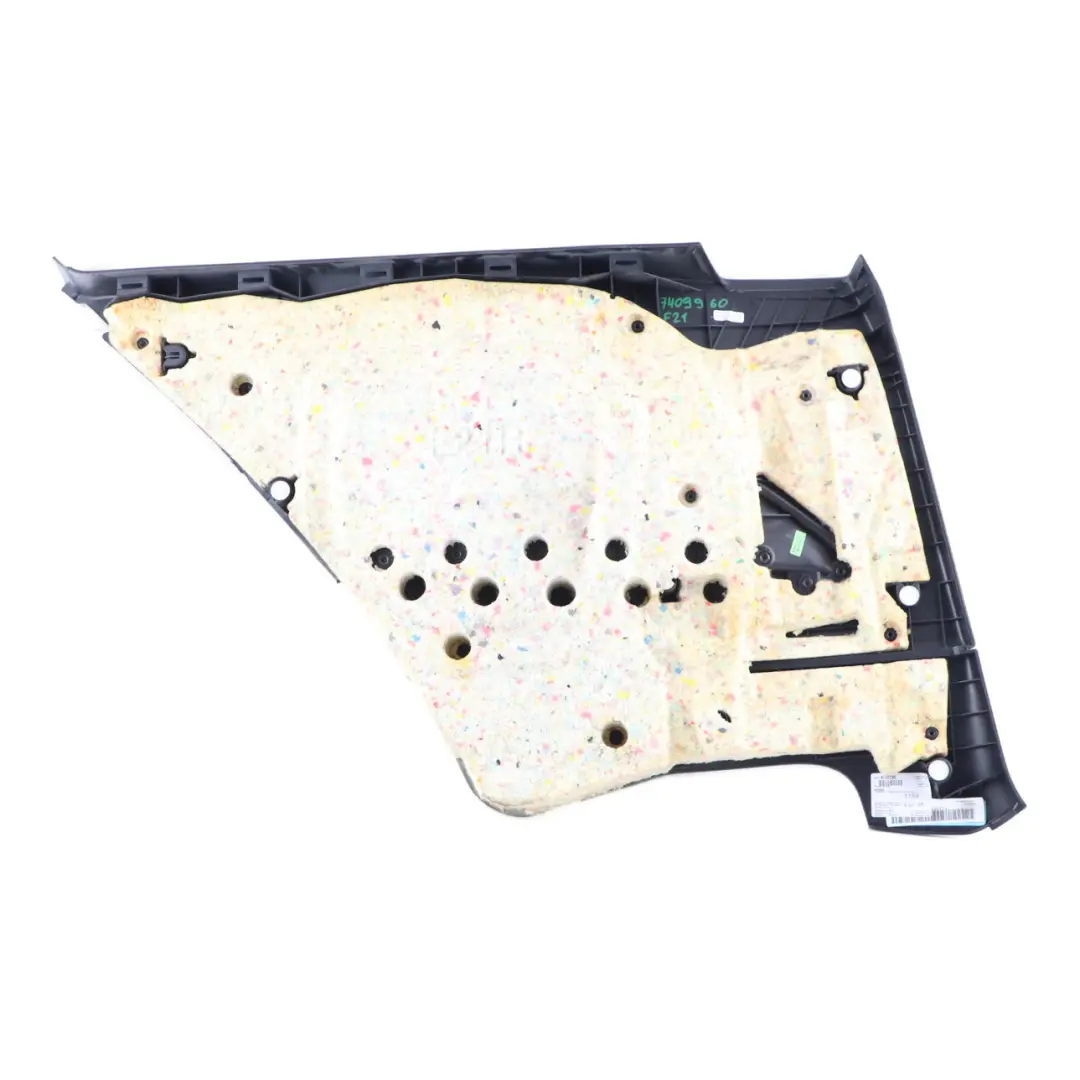 Lateral Trim Panel Rear Right O/S Lining Cloth Anthracite to BMW F21 LCI with Part number 7409960 BMW F21 LCI Lateral Trim Panel Rear Right O/S Lining Cloth Anthracite - SKU 7409960 - Part number 7409960