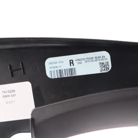 BMW G01 F97 Cover Window Frame Gasket Door Rear Right O/S - SKU 7410296 - Part number 7410296