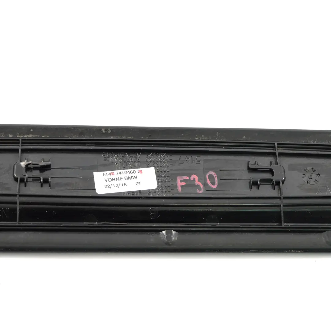BMW F20 Copertura Trim Ingresso Anteriore Sinistra Destra Striscia Nera - SKU 7410460 - Numero di parte 7410460