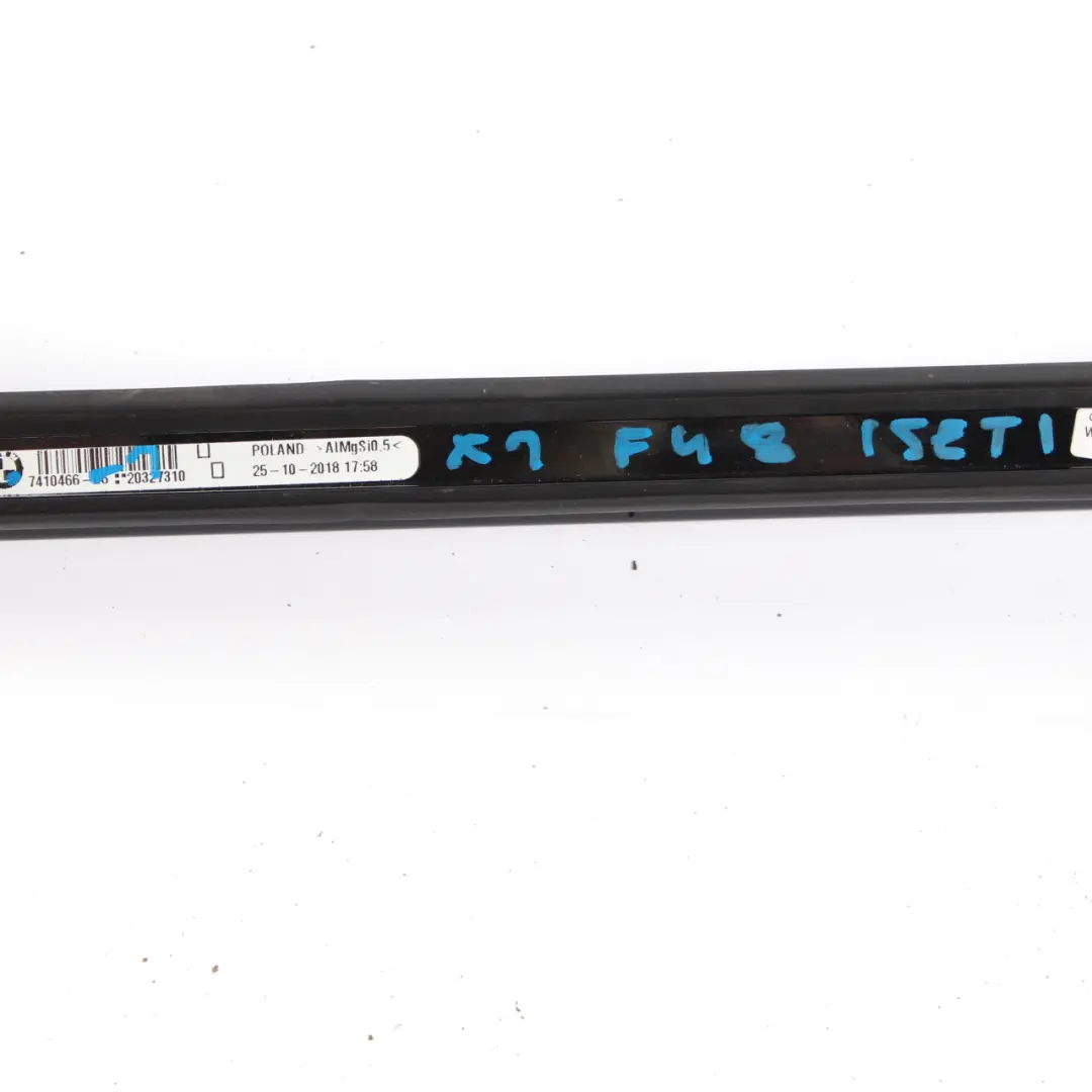 BMW X1 F48 Roof Railing Left Right N/O/S Rack Trim Strip Set High Gloss Black - SKU 7410465-1 - Part number 7410465