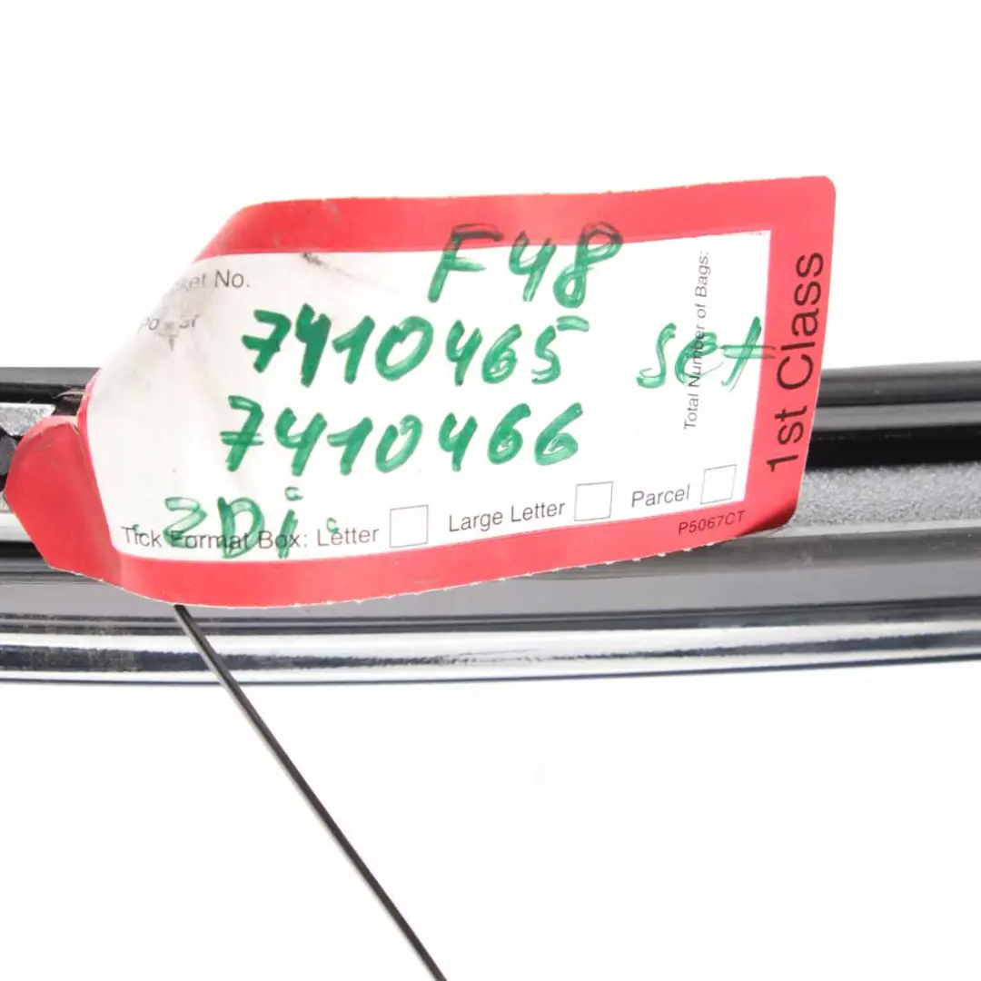 Rails toit Gauche Droite Ensemble garnitures porte-bagages noir pour BMW X1 F48 à propos du numéro de pièce 7410465 BMW X1 F48 Rails toit Gauche Droite Ensemble garnitures porte-bagages noir - SKU 7410465-2 - Numéro de pièce 7410465