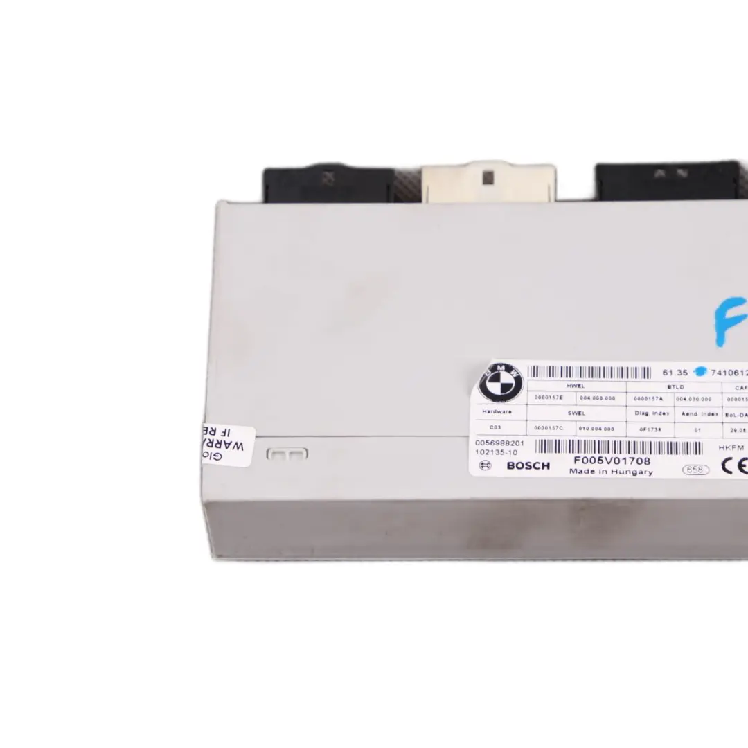 Heber Modul Heckklappe Kofferraum Deckel Steuergerät ECU F005V01708 für BMW F34 GT mit Teilenummer 7410612 BMW F34 GT Heber Modul Heckklappe Kofferraum Deckel Steuergerät ECU F005V01708 - SKU 7410612 - Teilenummer 7410612