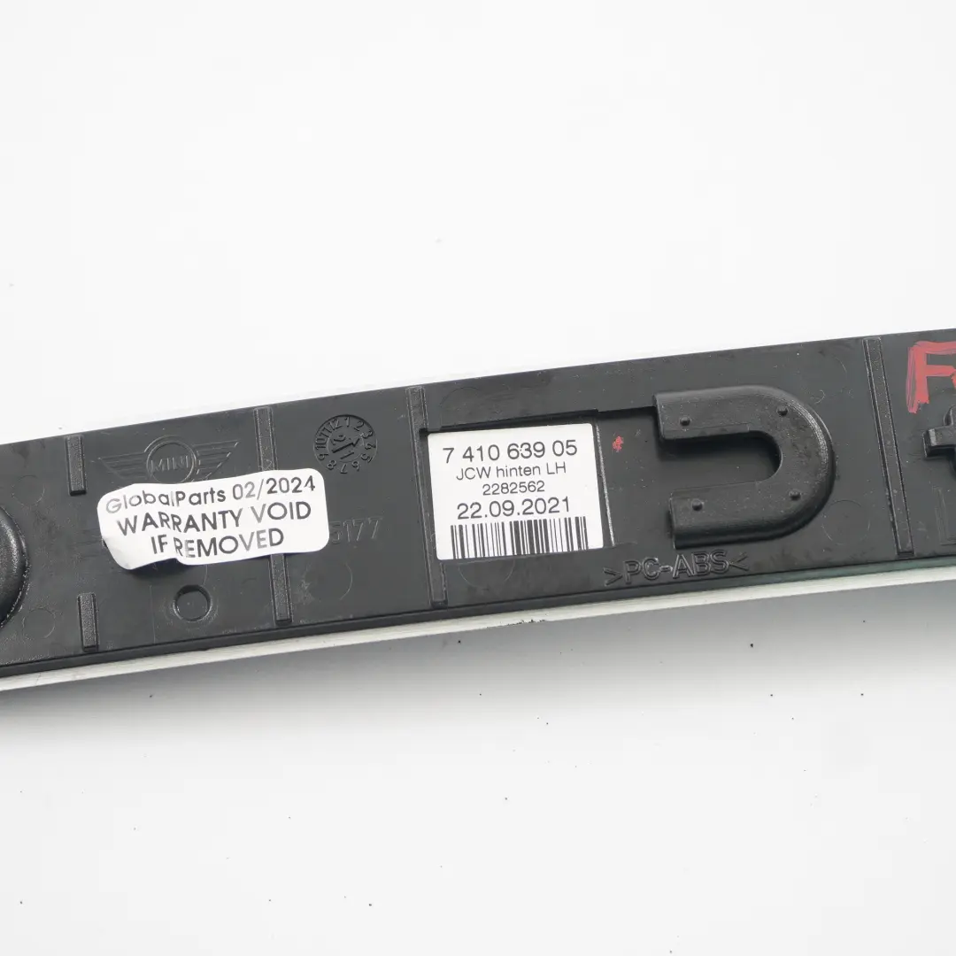 Entrance Cover Trim Rear Left N/S Step Panel Plate Sill to Mini F60 JCW with Part number 7410639 Mini F60 JCW Entrance Cover Trim Rear Left N/S Step Panel Plate Sill - SKU 7410639 - Part number 7410639