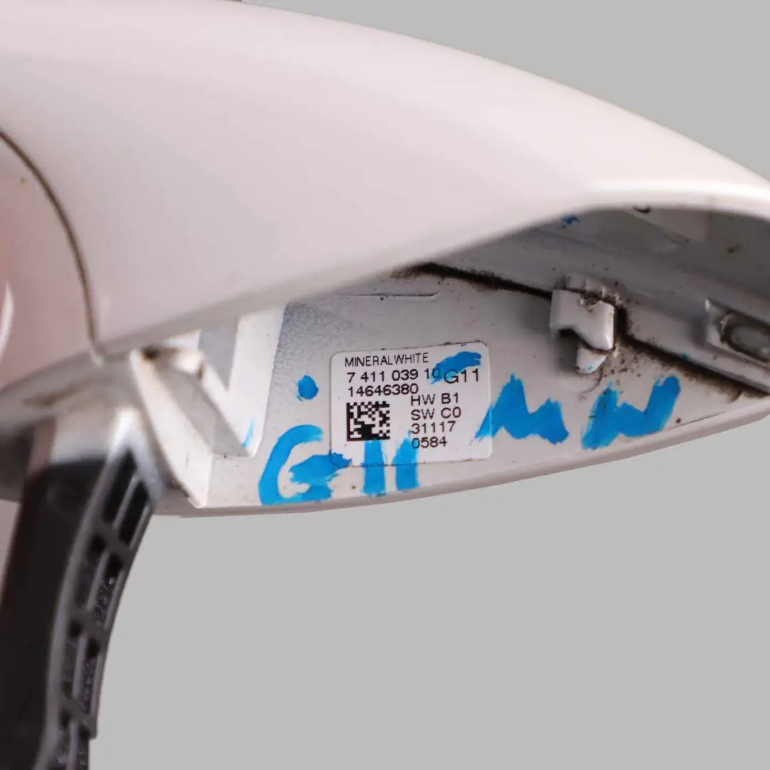 BMW G11 Door Handle Grab Rear Left N/S Outside Mineralweiss Mineral White - A96 - SKU 7411039-MW - Part number 7411039