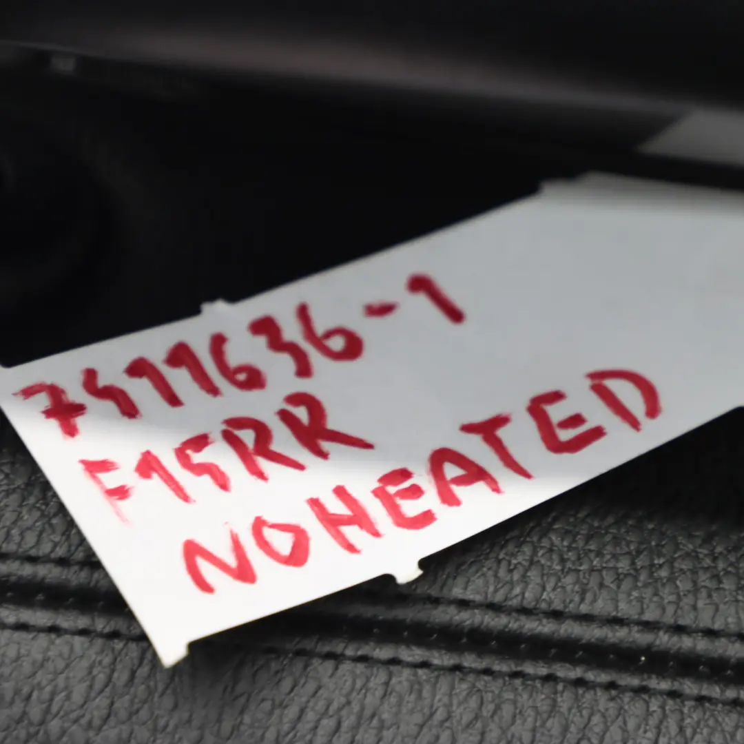 Kanapa Prawy Tył Czarna Skóra do BMW X5 F15 o numerze 7411636 BMW X5 F15 Kanapa Prawy Tył Czarna Skóra - SKU 7411636-1 - Numer Części 7411636