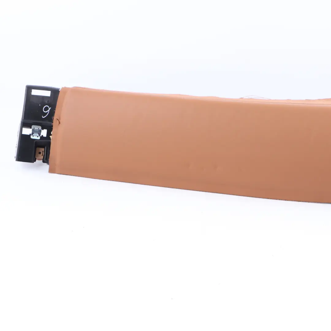 Lateral Panel Rear Seat Left N/S Finisher C Pillar Cover Leather Cognac to BMW G11 with Part number 7411647 BMW G11 Lateral Panel Rear Seat Left N/S Finisher C Pillar Cover Leather Cognac - SKU 7411647 - Part number 7411647