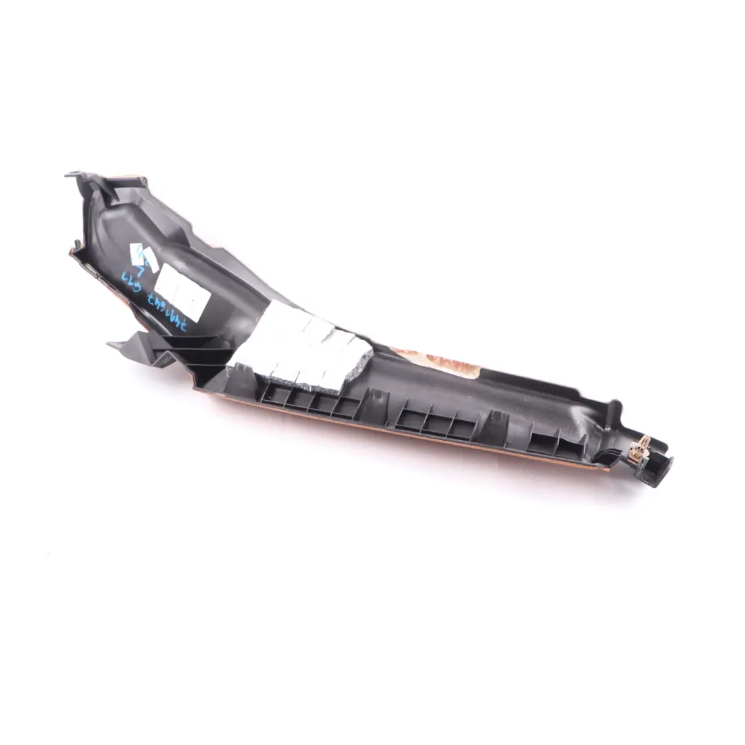 Lateral Panel Rear Seat Left N/S Finisher C Pillar Cover Leather Cognac to BMW G11 with Part number 7411647 BMW G11 Lateral Panel Rear Seat Left N/S Finisher C Pillar Cover Leather Cognac - SKU 7411647 - Part number 7411647