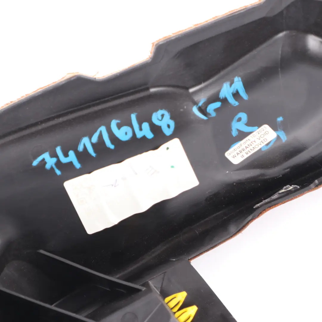 Lateral Panel Rear Seat Right O/S Finisher C Pillar Cover Leather Cognac to BMW G11 with Part number 7411648 BMW G11 Lateral Panel Rear Seat Right O/S Finisher C Pillar Cover Leather Cognac - SKU 7411648 - Part number 7411648