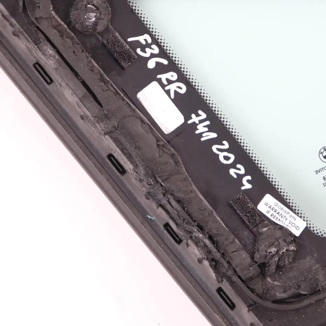 Window Glass Glazing Side Right O/S AS2 Fixed to BMW F36 Gran Coupe Rear with Part number 7412024 BMW F36 Gran Coupe Rear Window Glass Glazing Side Right O/S AS2 Fixed - SKU 7412024 - Part number 7412024