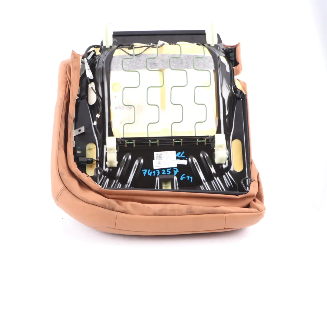 Couch Rear Left N/S Comfort Heated Seat Bench Cover Leather Cognac to BMW G11 Seat with Part number 7413257 BMW G11 Seat Couch Rear Left N/S Comfort Heated Seat Bench Cover Leather Cognac - SKU 7413257 - Part number 7413257