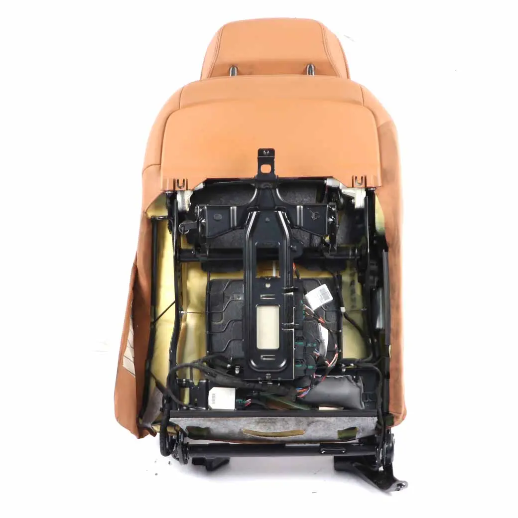 Left Heated Seat N/S Backrest Comfort Leather Expanded Cognac to BMW G11 G12 Rear with Part number 7309819 BMW G11 G12 Rear Left Heated Seat N/S Backrest Comfort Leather Expanded Cognac - SKU 7413419 - Part number 7309819